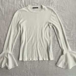 Small Wool Bell Sleeve Top